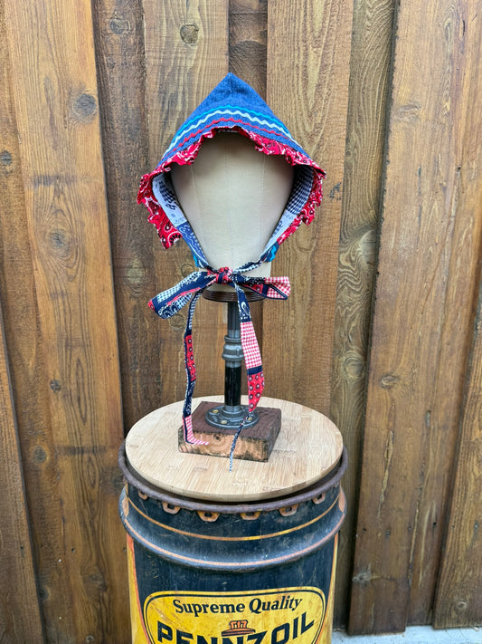 Classic Americana Bonnet — Made from Reclaimed Fabric