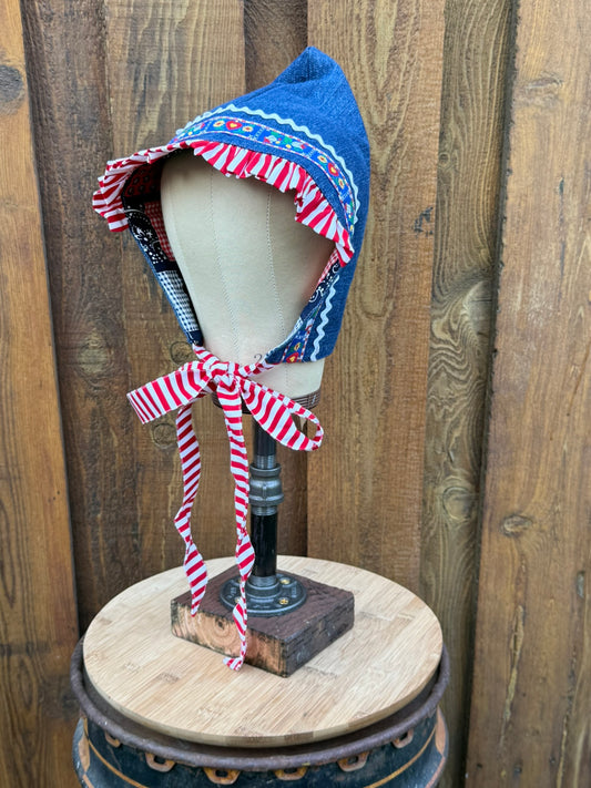 Classic Americana Bonnet — Made from Reclaimed Fabric